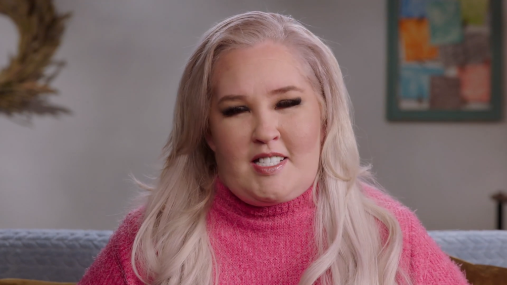 Mama June Shannon wears thick eyelashes on a 2024 episode of Mama June: Family Crisis.