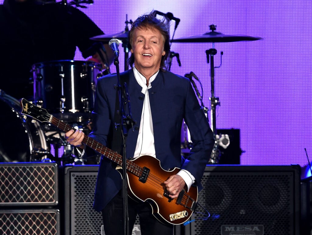 Paul McCartney performs during Desert Trip at the Empire Polo Field on October 15, 2016 in Indio, California. 
