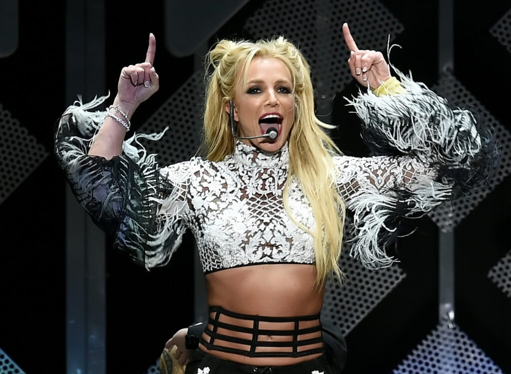 Britney Spears performs onstage during 102.7 KIIS FM's Jingle Ball 2016 presented by Capital One at Staples Center on December 2, 2016 in Los Angeles, California.